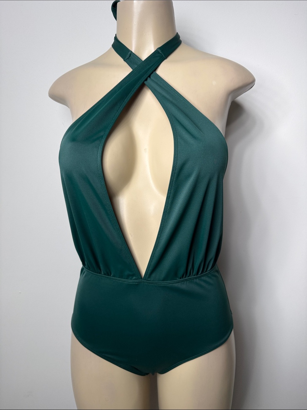 Doll & co Emerald Green Crisscross One-Piece Swimsuit